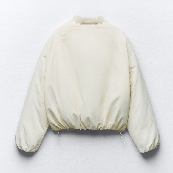 water repellent oversizes bomber jacket ecru - Picture 4 of 14